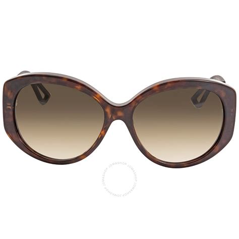 Dior Brown Round Ladies Sunglasses DIOREXTASEF QSH/HA